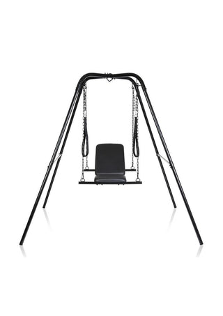 Master Series Throne Adjustable Sex Sling with Stand - Black