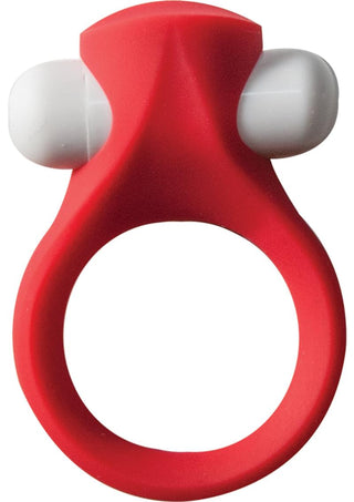 Maxx Gear Teaser Ring Silicone Vibrating Cock Ring - Red