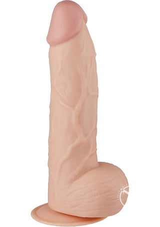 Maxx Men Straight Dildo - Flesh/Vanilla - 9.5in