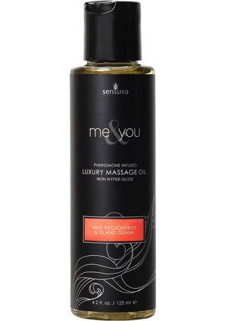 Me and You Pheromone Infused Luxury Massage Oil Wild Passionfruit Island Guava - 4.2oz