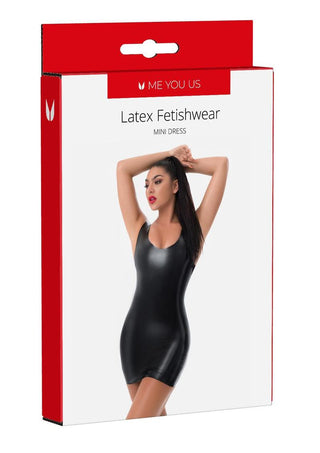 ME YOU US Latex Mini Dress - Black - Medium