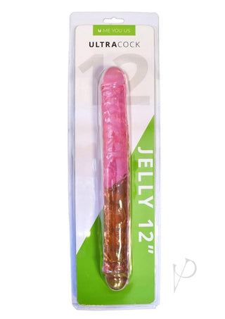 ME YOU US Ultracock Jelly Double Ender - Pink - 12in