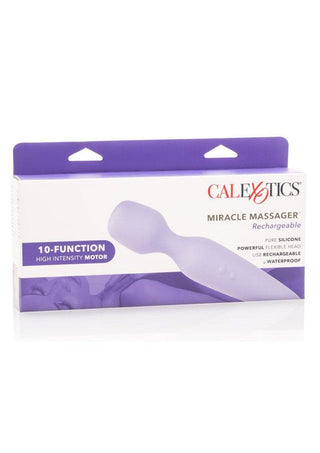 Miracle Massager USB Rechargeable Silicone Wand Waterproof - Purple - 8.5in