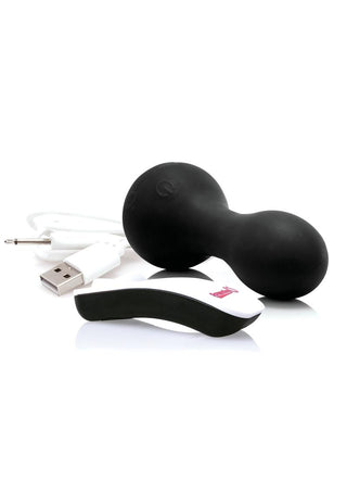 Moove USB Rechargeable Wireless Remote Control Silicone Vibrator Waterproof - Black