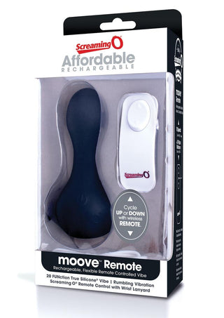 Moove USB Rechargeable Wireless Remote Control Silicone Vibrator Waterproof - Black