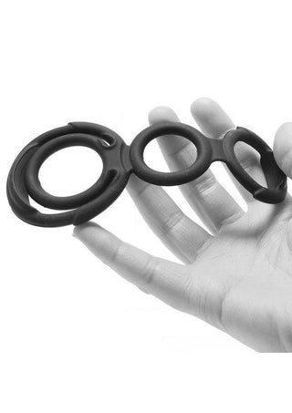 My Cockring Double Loop Silicone Cock Ring and Scrotum Cinch