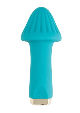 My Secret Shroom Rechargeable Silicone Vibrator - Aqua/Blue