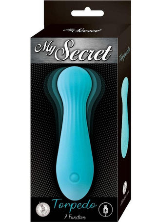 My Secret Torpedo Rechargeable Silicone Bullet - Aqua/Blue