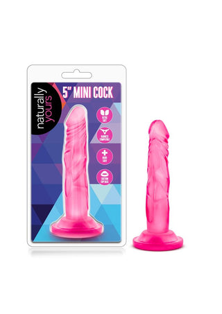 Naturally Yours Mini Dildo - Pink - 5.75in