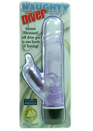 Naughty Diver Waterproof Vibrator - Lavender/Purple