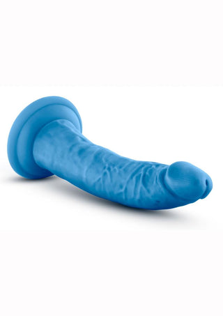 Neo Elite Silicone Dual Density Cock - Blue/Neon Blue - 7.5in