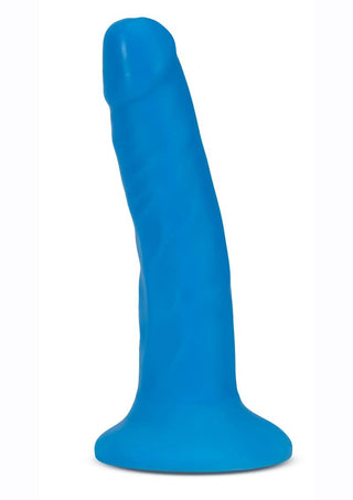 Neo Elite Silicone Dual Density Dildo - Blue - 6in