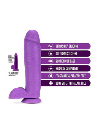 Neo Elite Silicone Dual Density Dildo with Balls