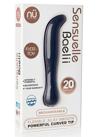 Nu Sensuelle Baelii Rechargeable Silicone G-Spot Vibrator - Blue/Navy Blue