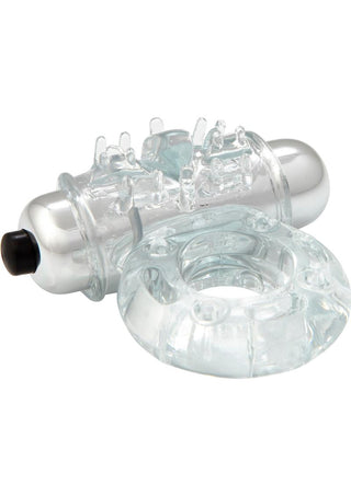 Nu Sensuelle Bullet Ring Rechargeable Vibrating Cock Ring - Clear