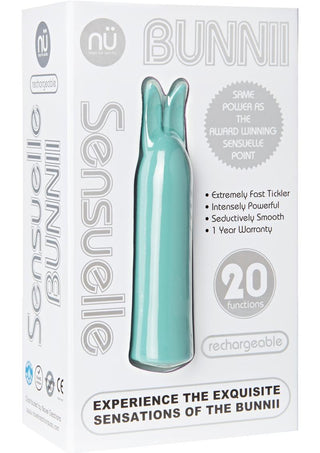 Nu Sensuelle Bunnii Rechargeable Silicone Vibrator - Blue/Teal