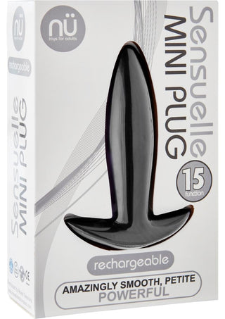 Nu Sensuelle Mini-Plug Rechargeable Silicone Vibrating Plug - Black