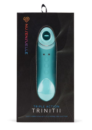 Nu Sensuelle Trinitii Rechargeable Silicone Vibrator - Blue/Electric Blue