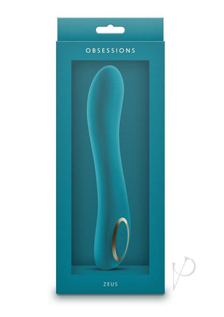 Obsessions Zeus Rechargeable Silicone Vibrator - Teal