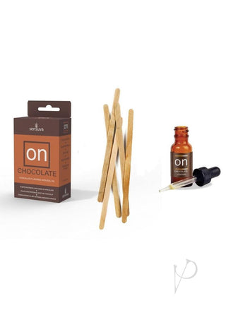 On Chocolate Arousal Oil 5ml Medium Box 12 Piece + Tester/Sticks Refill Kit