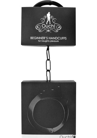 Ouch! Beginner's Handcuffs - Black/Metal