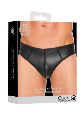 Ouch! Neoprene Jockstrap - Black - Medium/Small