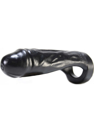 Oxballs Thug Penetrator Dildo and Cock Ring - Black - 7in