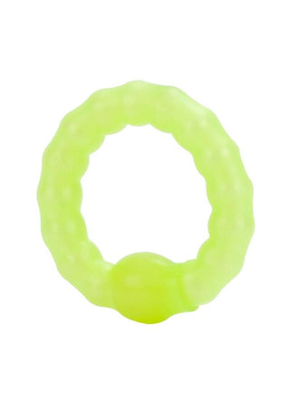 Pearl Beaded Prolong Silicone Cock Ring - Glow