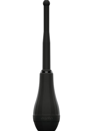 Perfect Fit Ergoflo Director 8in Silicone Flex Tip Anal Douche - Black