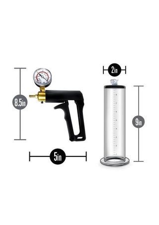 Performance Vx7 Vacuum Penis Pump with Brass Trigger and Pressure Gauge