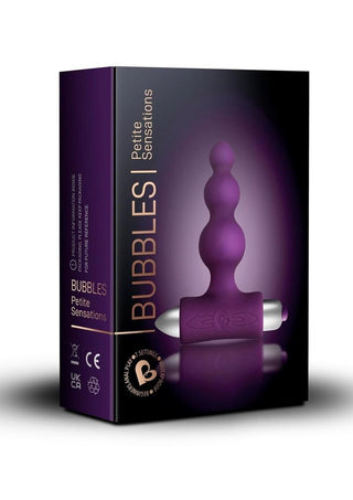 Petite Sensations Bubbles Silicone Vibrating Butt Plug - Purple