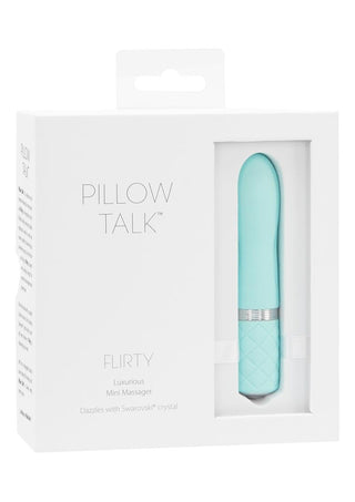 Pillow Talk Flirty Rechargeable Silicone Bullet - Teal