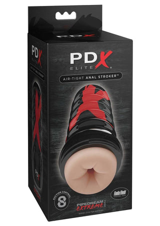 Pipedream Extreme Elite Air Tight Anal Masturbator - Butt - Black/Flesh/Vanilla