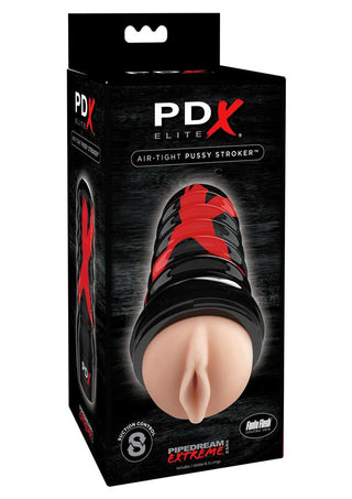 Pipedream Extreme Elite Air Tight Pussy Masturbator - Pussy - Black/Flesh/Vanilla