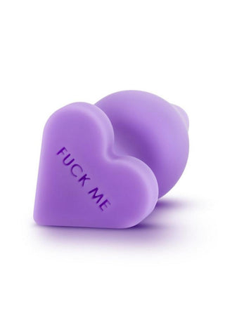 Play with Me Naughtier Candy Heart Fuck Me Silicone Butt Plug