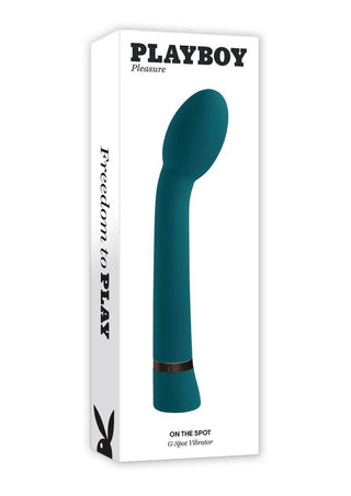 Playboy On The Spot Rechargeable Silicone G-Spot Vibrator - Teal