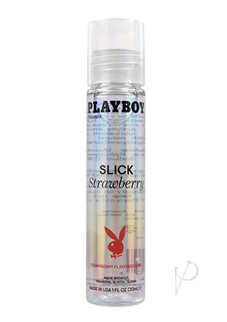 Playboy Slick Strawberry Flavored Water Based Lubricant - 1oz