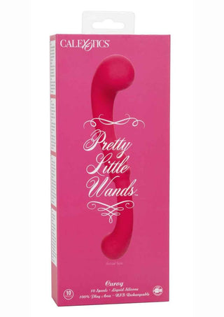 Pretty Little Wands Curvy Rechargeable Silicone Vibrator - Red