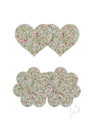 Pretty Pasties Heart and Flower - Glow In The Dark/Multicolor