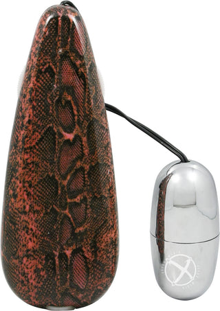 Primal Instinct Bullet with Remote Control - Animal Print/Red/Snake Print