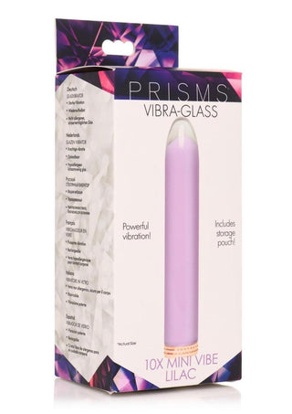 Prisms 10x Mini Vibe Rechargeable Glass Bullet - Lilac