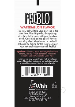 Problo Fishbowl Oral Pleasure Flavored Gel 10ml (65 Per Bowl) - Watermelon