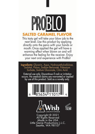 Problo Oral Pleasure Flavored Gel 1.5oz - Salted Caramel