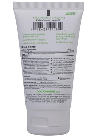 Proloonging Delay Cream For Men - 2oz