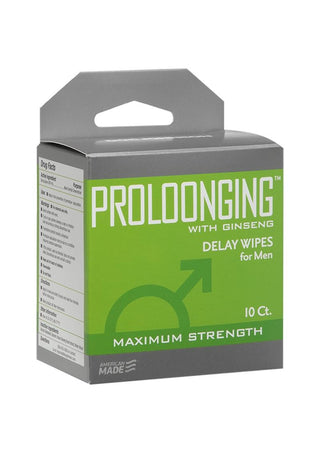 Proloonging with Ginseng Delay Wipes - 10 Pack