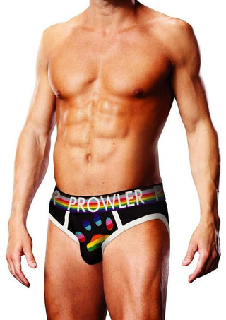 Prowler Black Oversized Paw Brief - Black/Multicolor - Small