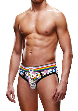 Prowler Pride Love and Peace 1 Brief - Multicolor/Rainbow - Small