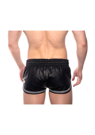 Prowler Red Leather Sport Shorts - Black/Gray/Grey - Large