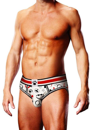 Prowler Puppie Print Open Brief - Black/White - XSmall