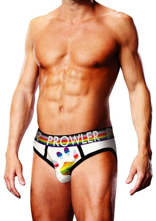 Prowler White Oversized Paw Brief - Multicolor/White - Medium